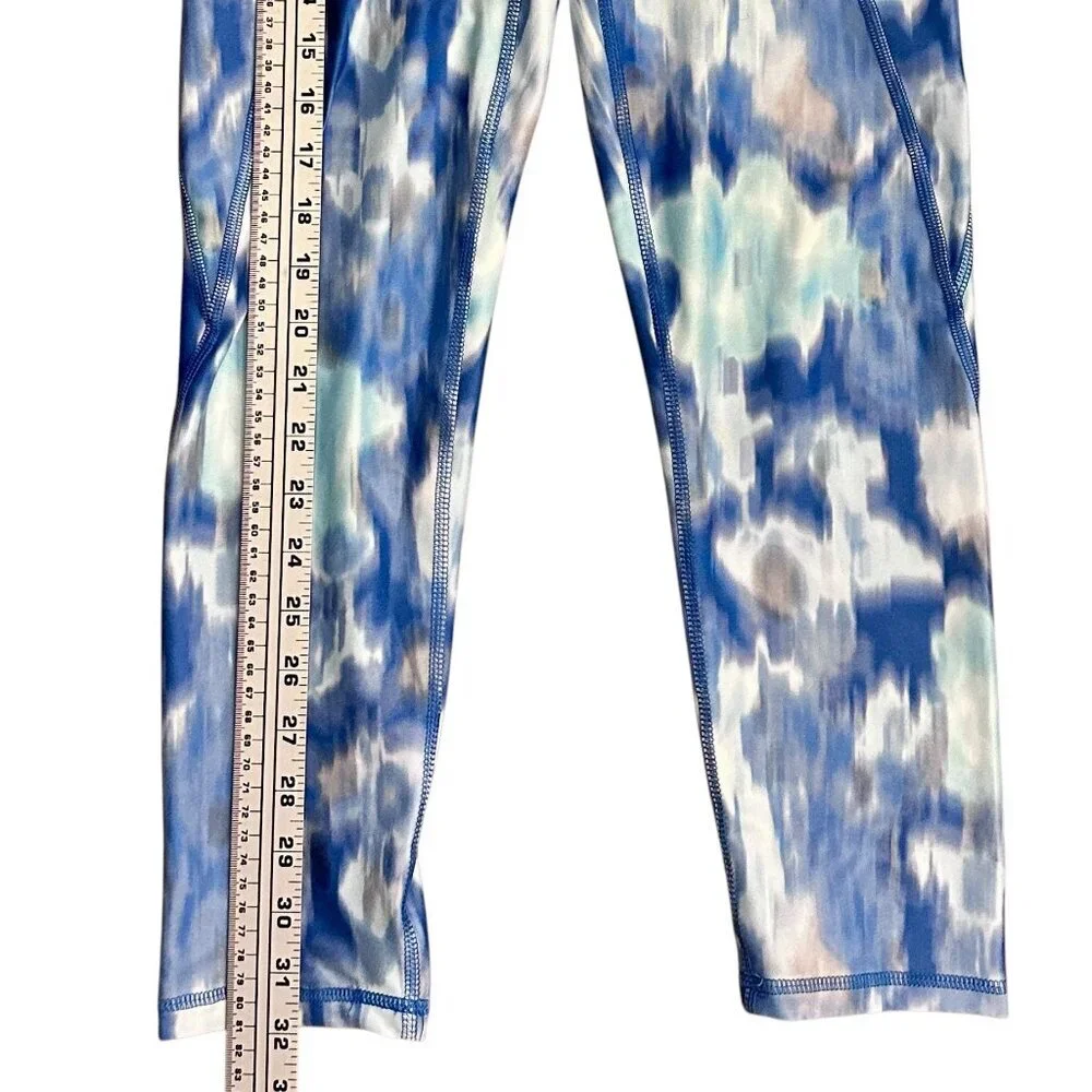 Balance Collection High Waisted Leggings Watercolor Tie Dye Blue Size Women S - Picture 10 of 16